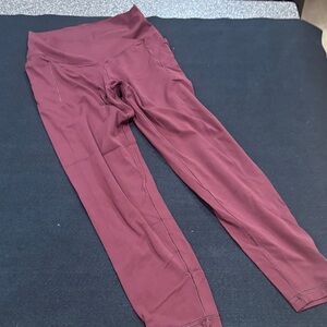 Aerie Offline High-Rise Leggings in Deep Burgundy